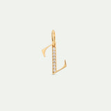 Gold Letter Z Pendant with Crystals