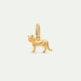 Gold Tiger Pendant with Crystals, Courage and Charisma