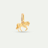 Gold Horse Pendant with Crystals, Freedom and Drive