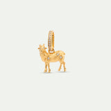 Gold Goat Pendant with Crystals, Creativity and Sensivity