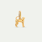 Gold Dog Pendant with Crystals, Loyalty and Justice