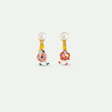 Hansel and Gretel Asymmetrical Clip-On Earrings with A Pearl