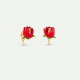 Red Tulip and Thumbelina Clip-On Earrings