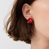 Red Tulip and Thumbelina Post Earrings