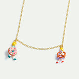 Hansel and Gretel Pink Necklace