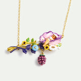 Flower Bouquet and Thumbelina Necklace