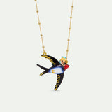 Alice and Swallow Blue Necklace