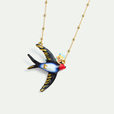 Alice and Swallow Blue Necklace