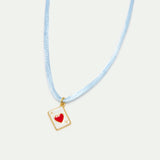 Heart Card Pendant Necklace