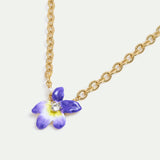 Violet and Faceted Crystal Bracelet