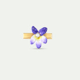 Violet and Cultured Pearl Hair Clip