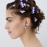 Violet and Cultured Pearl Hair Clip