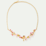 Statement Necklace with Hawthorn, Butterfly, Crystals and Pearls