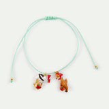 "The Fox and the Stork" Green Bracelet