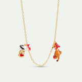 "The Fox and the Stork" Fine Necklace