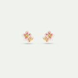 Pair of Mini White Cherry Blossom Post Earrings