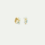 Blue Clip-On Myosotis Earrings