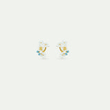 Blue Myosotis Post Earrings