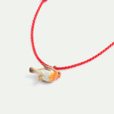 Pink Cord Robin Bracelet