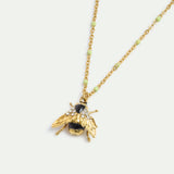 Gold Bee and Crystal Bracelet