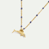 Gold Dolphin Pendant Bracelet