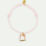 Pink Cord Lop Rabbit Bracelet