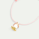 Pink Cord Lop Rabbit Bracelet