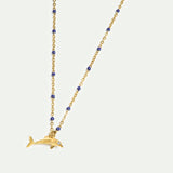 Gold Dolphin Pendant Necklace