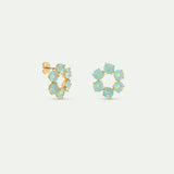 Glacier Blue Six-Stone Post Earrings