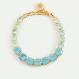 Single Row Glacier Blue Diamantine Bracelet