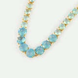 Single Row Glacier Blue Diamantine Bracelet
