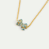 Blue and Gold Ribbon, and Cultured Pearl Bracelet