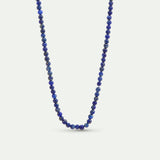 Thin Blue Lapis Lazuli Bead Necklace