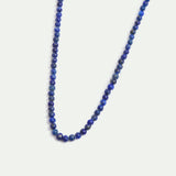 Thin Blue Lapis Lazuli Bead Necklace