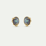 Lapis Lazuli, Turquoise and Gold Snake Clip-On Earrings