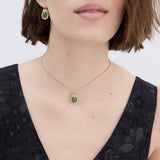 Green Aventurine, Skulls and Crystal Sleeper Earrings