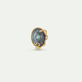Lapis Lazuli, Turquoise and Gold Snake Brooch