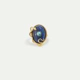 Lapis Lazuli, Turquoise and Gold Snake Ring