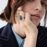 Gold Snake-Shaped Adjustable Spiral Ring