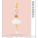 Ballerina and Cut Stone Pendant