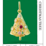 Golden Christmas Tree Pendant