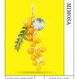 Mimosa and Faceted Glass Pendant