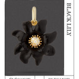 Black Lily Flower Pendant