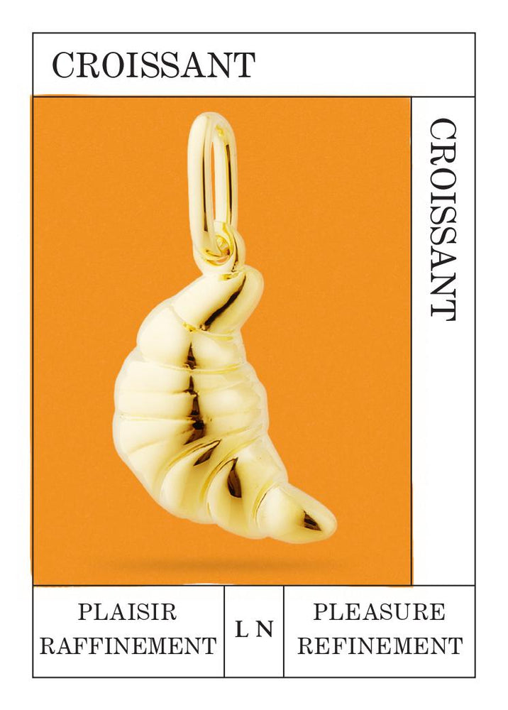 Golden Croissant Pendant