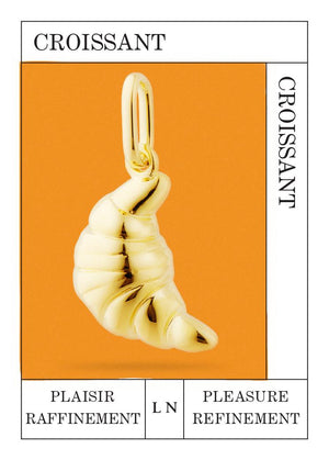 Golden Croissant Pendant
