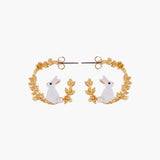 Bunny on Golden Branch Stud Creoles