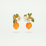 Gardens In Provence Orange Clip-On Earrings
