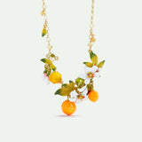 Gardens In Provence Orange Short Necklace