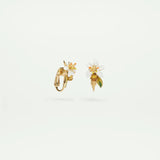 Gardens In Provence Orange Blossom Clip On Earrings