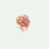 Bouquet of Pink Hellebores and Green Stone Ring